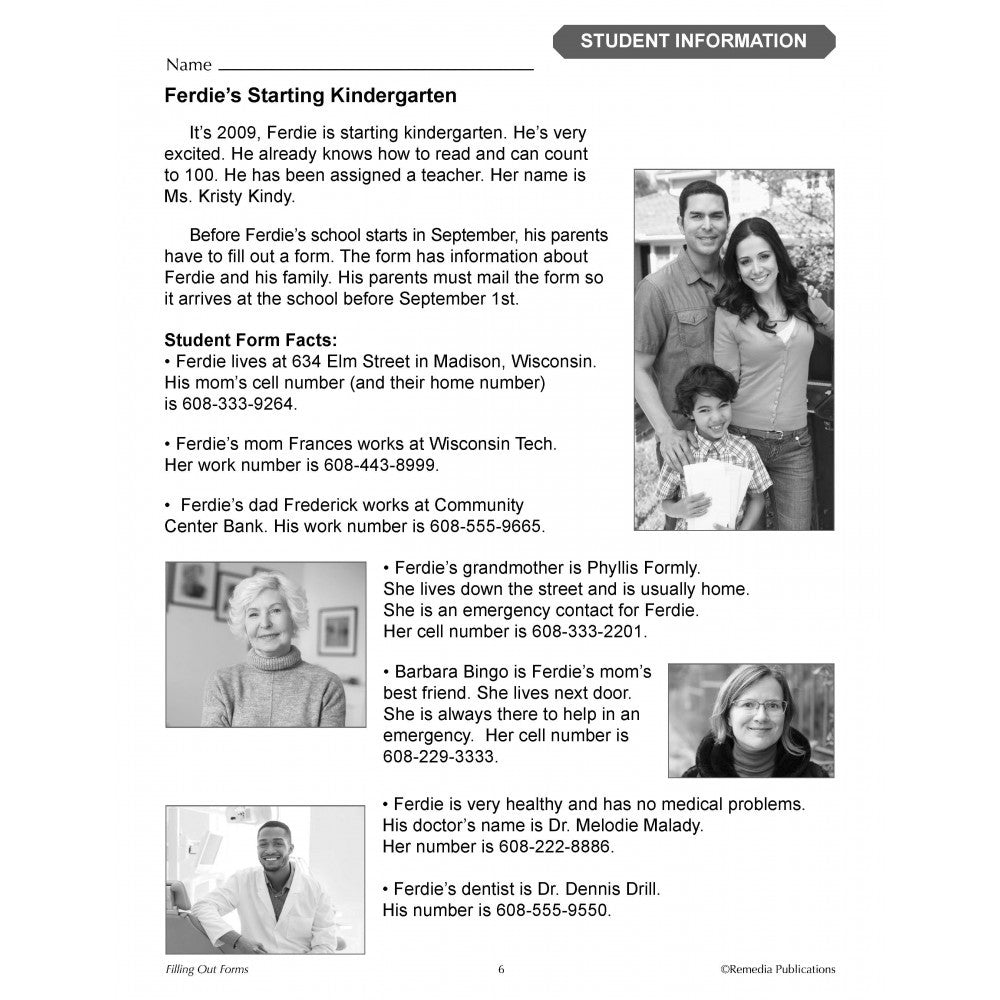 Filling Out Forms Information Page