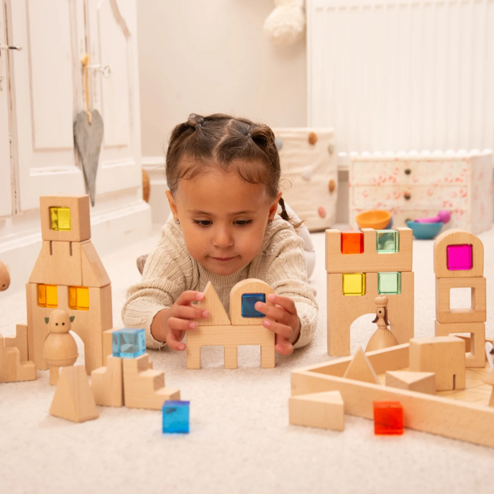 Wooden Building Gem Blocks