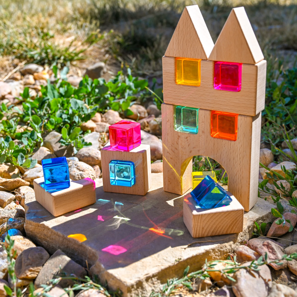 Wooden Building Gem Blocks