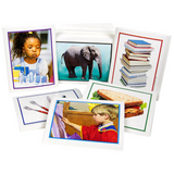 Nouns, Verbs and Adjectives Photo Learning Card Set