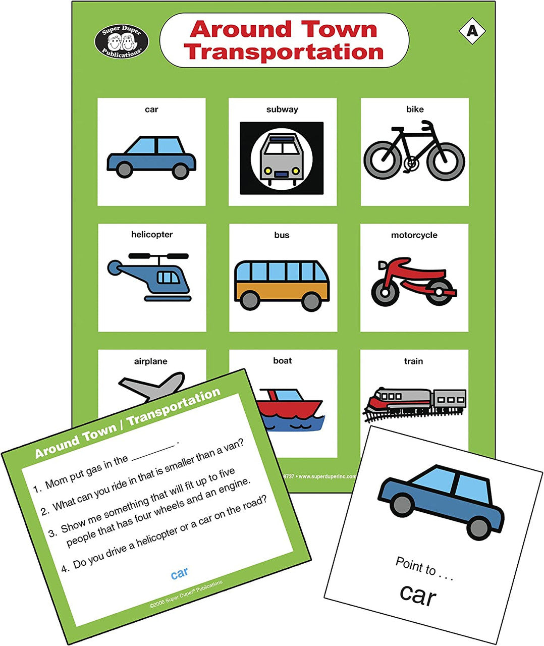 Functional Communication Game sample game board and cards