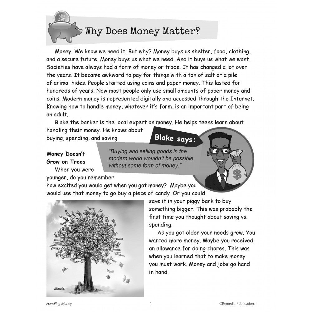 Handling Money Life Skills Workbook