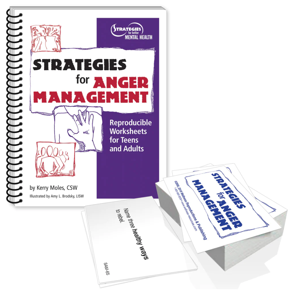 Strategies for Anger Management Workbook & Cards Set