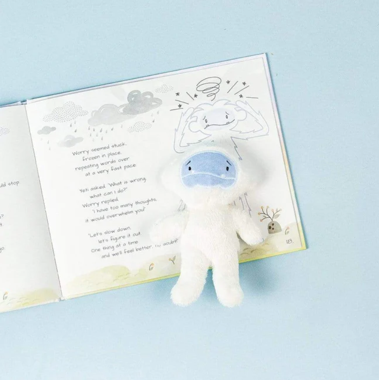 The Feels book with stuffed animal