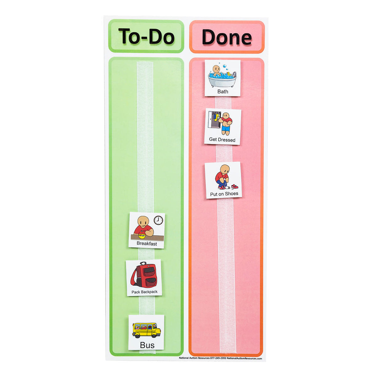 Chart Routine With Done To Do/Done Chart - Autism Visual Supports – Autism Homeschool Resources