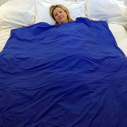 Wipe-Clean Weighted Blanket  Hospital bed example