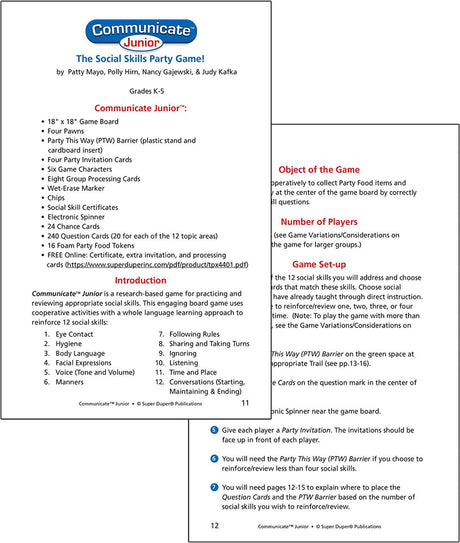 Communicate Junior directions page 1-2