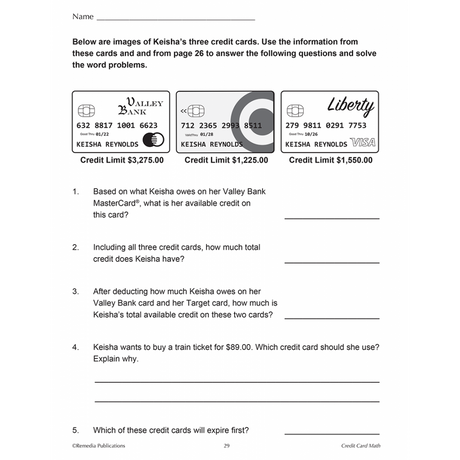 Life Skills Math Workbook Worksheet