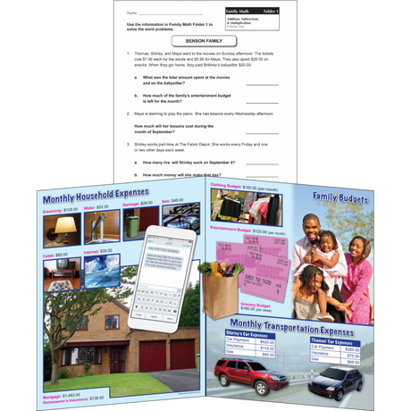 Practical Practice Math Menu and Worksheet Sample