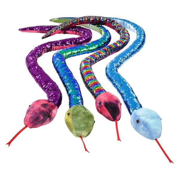 Sequin Snake row of 4 colored snakes