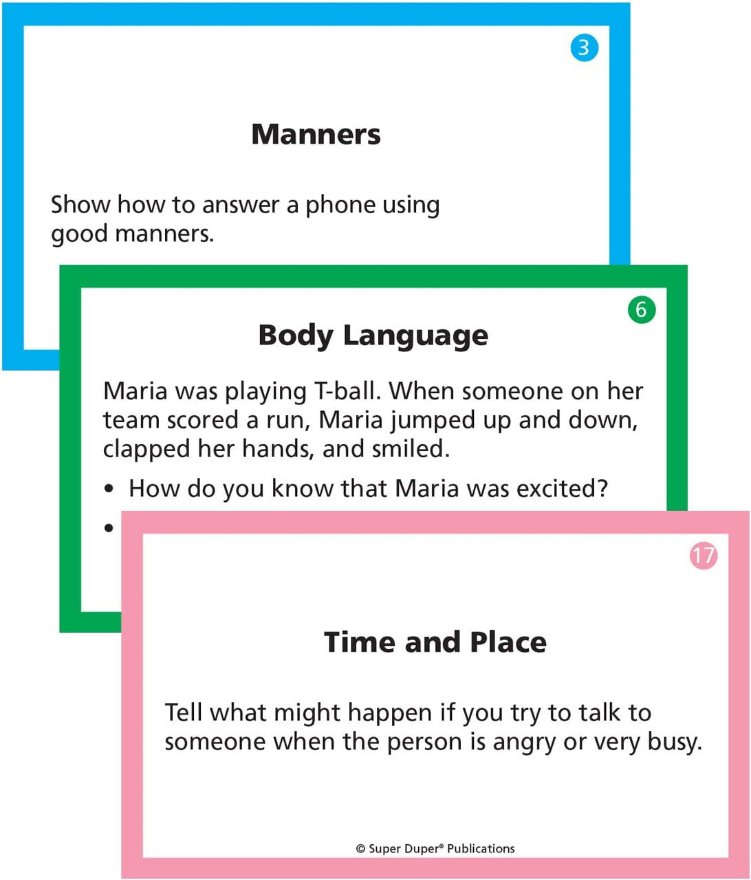 Communicate Junior question cards